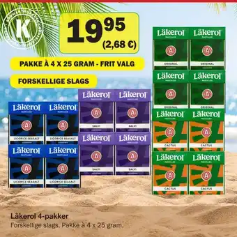 Købmandsgården Läkerol 4-pakker tilbud