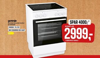 Skousen Gorenje komfur tilbud