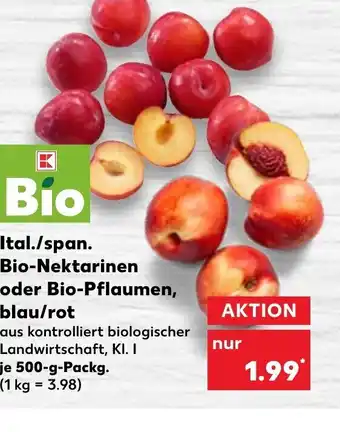Ital./span Bio- Nektarinen oder Bio- Pflaumen