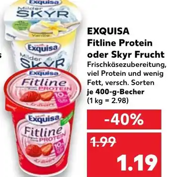 Kaufland DE Exquisa Fitline Protein oder Skyr Frucht tilbud
