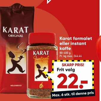 Bilka Karat Formalet eller Instant Kaffe tilbud