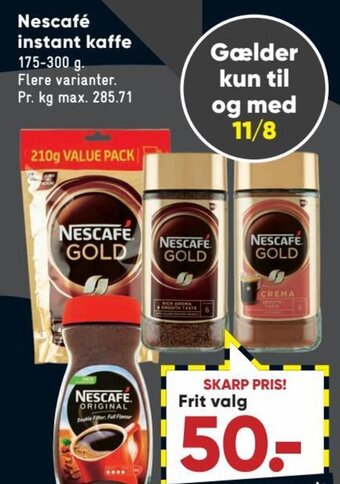 Bilka Nescafé instant kaffe tilbud