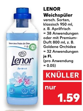 Kaufland Lenor Weichspüler tilbud
