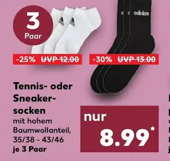Adidas Tennis-oder Sneaker socken