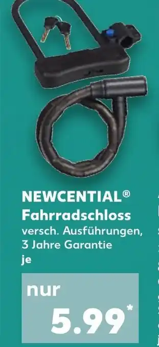 Kaufland Newcential Fahrradschloss tilbud