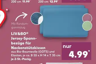 Kaufland Liv&Bo Jersey Spann Bezüge für Nackenstützkissen tilbud