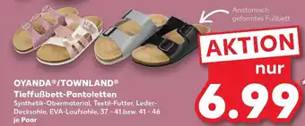 Kaufland Oyanda /Townland Tieffußbett- Pantoletten tilbud