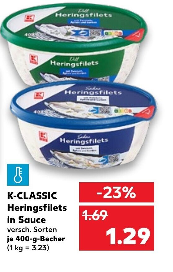KClassic Heringsfilets in Sauce tilbud hos Kaufland