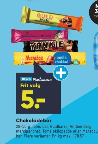 Bilka Chokoladebar tilbud