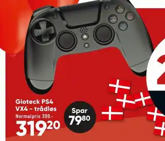 Bilka Gioteck PS4 VX4- Trådlos tilbud