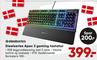 Bilka Steelseries Apex 3 Gaming Tastatur tilbud