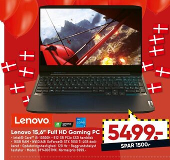 Bilka Lenovo 15.6" Full HD Gaming PC tilbud