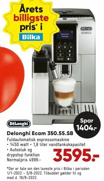 Bilka Delonghi Ecam 350.55.SB tilbud