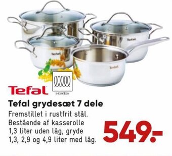 Bilka Tefal Grydesæt 7 dele tilbud