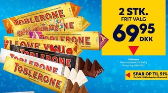 BorderShop Toblerone 2 stk. tilbud