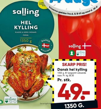 Bilka Dansk Hel kylling tilbud