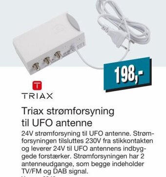 Triax Strømforsyning til UFO Antenne