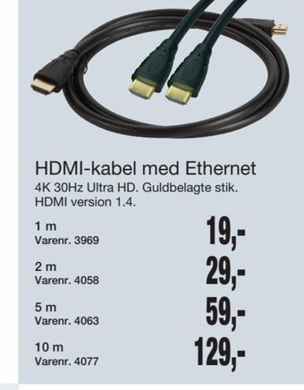Harald Nyborg HDMI-Kabel med Ethernet tilbud
