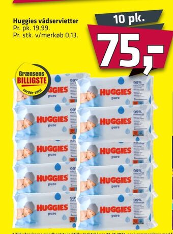 Fleggaard Huggies vådservietter tilbud