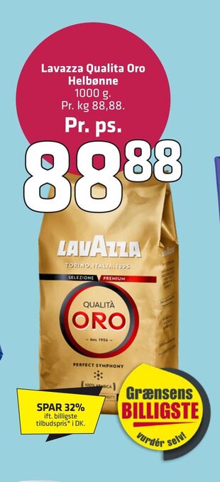Fleggaard Lavazza qualita oro helbønne tilbud