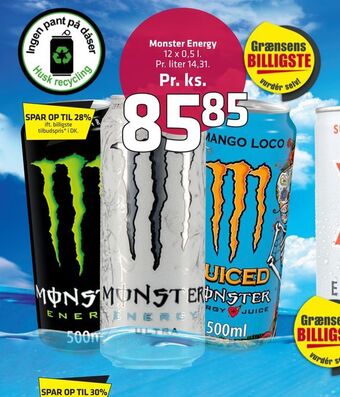 Fleggaard Monster energy tilbud