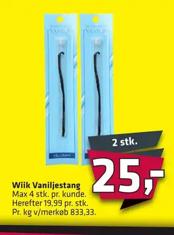 Fleggaard Wiik vaniljestang tilbud