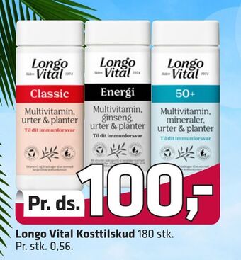 Fleggaard Longo vital kosttilskud tilbud