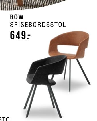 Ilva Bow spisebordsstol tilbud