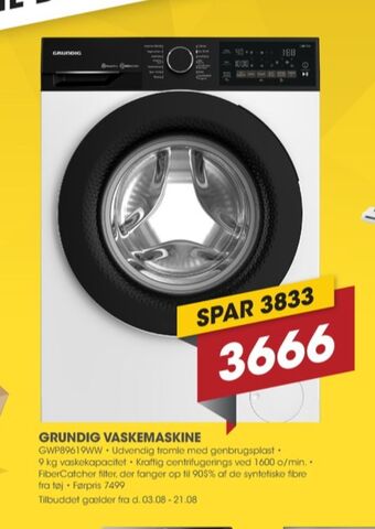 Punkt1 Grundig vaskemaskine tilbud