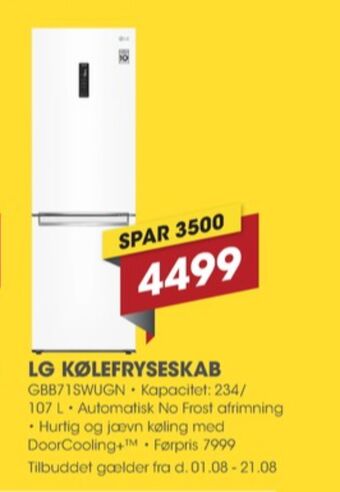 Punkt1 Lg køle/fryseskab tilbud