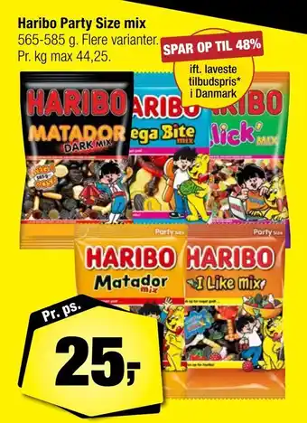 Calle Haribo party size mix tilbud