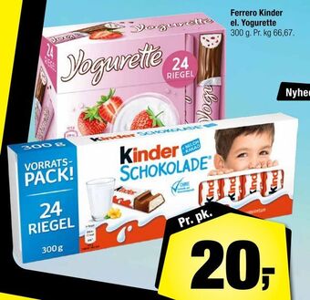 Calle Ferrero kinder el. yogurette tilbud