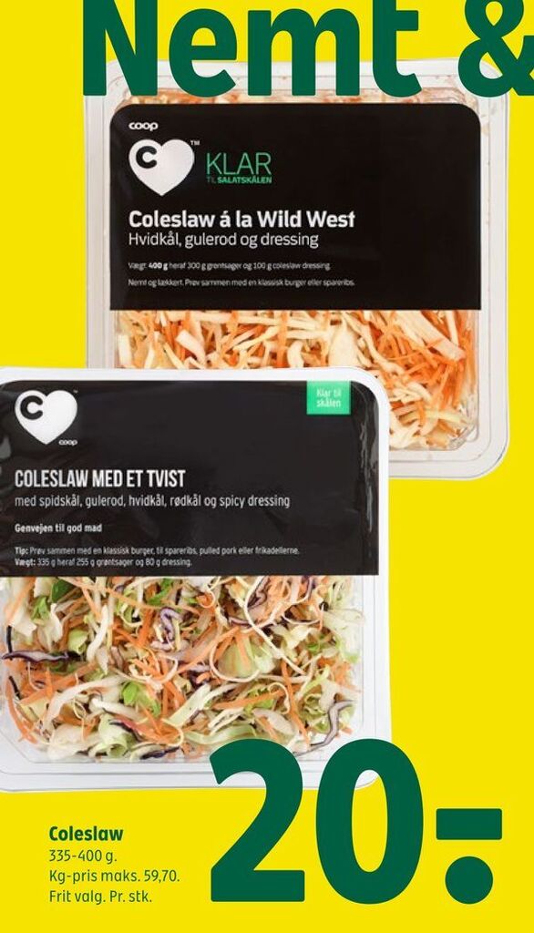 Coop 365 Coleslaw tilbud