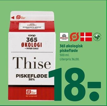 Coop 365 365 økologisk piskefløde tilbud