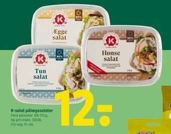 Coop 365 K-salat pålægssalater tilbud
