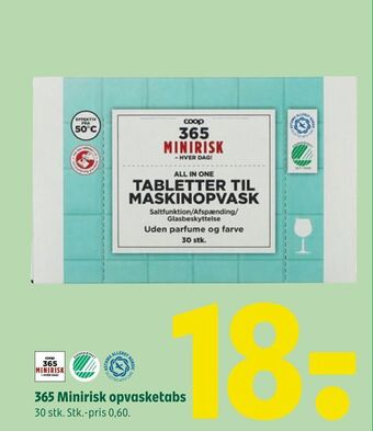 Coop 365 365 minirisk opvasketabs tilbud