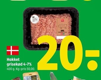 Coop 365 Hakket grisekød 4-7% tilbud