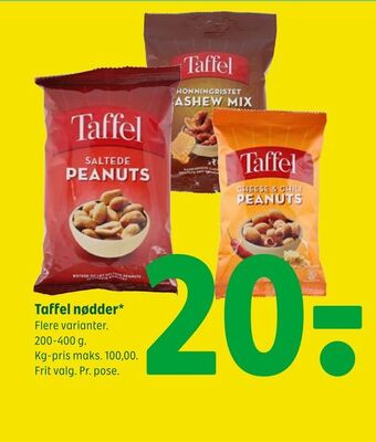 Coop 365 Taffel nødder tilbud