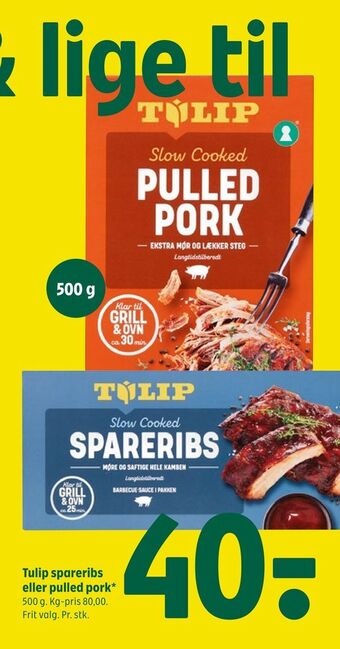 Coop 365 Tulip spareribs eller pulled pork tilbud