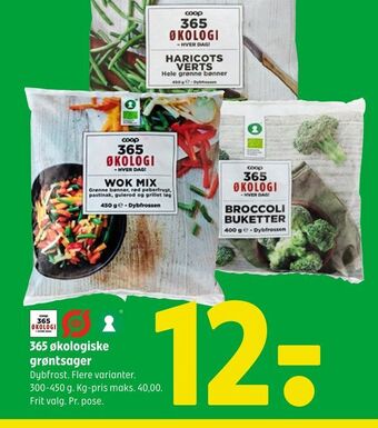 Coop 365 365 økologiske grøntsager tilbud