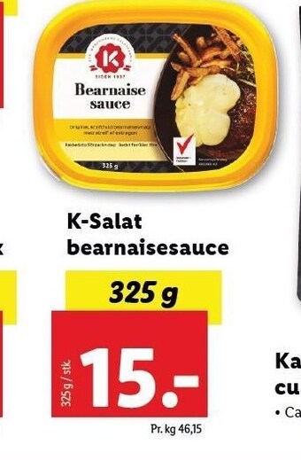 Lidl K-salat bearnaisesauce tilbud
