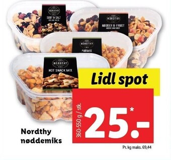 Lidl Nordthy nøddemix tilbud