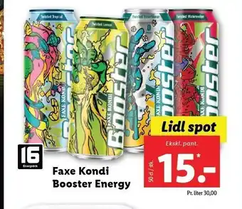 Lidl Faxe kondi booster energy tilbud
