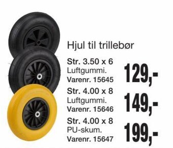 Harald Nyborg Hjul til trillebør tilbud