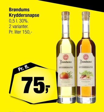 Calle Brøndums kryddersnapse tilbud