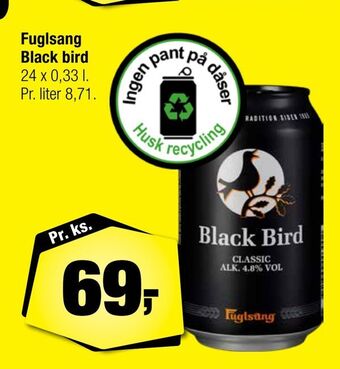 Calle Fuglsang black bird tilbud