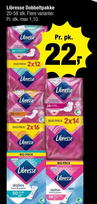 Calle Libresse dobbeltpakke tilbud