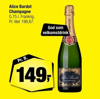 Calle Alice bardot champagne tilbud