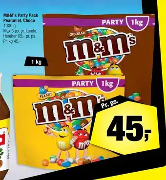 Calle M&m's party pack peanut el. choco tilbud