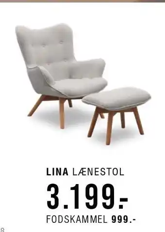 Ilva Lina lænestol og fodskammel tilbud